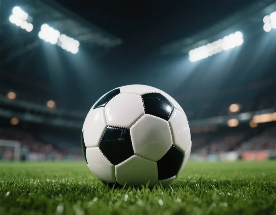 足球與球場草地