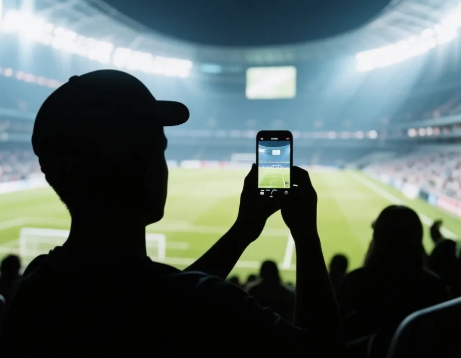 手機觀看直播示意