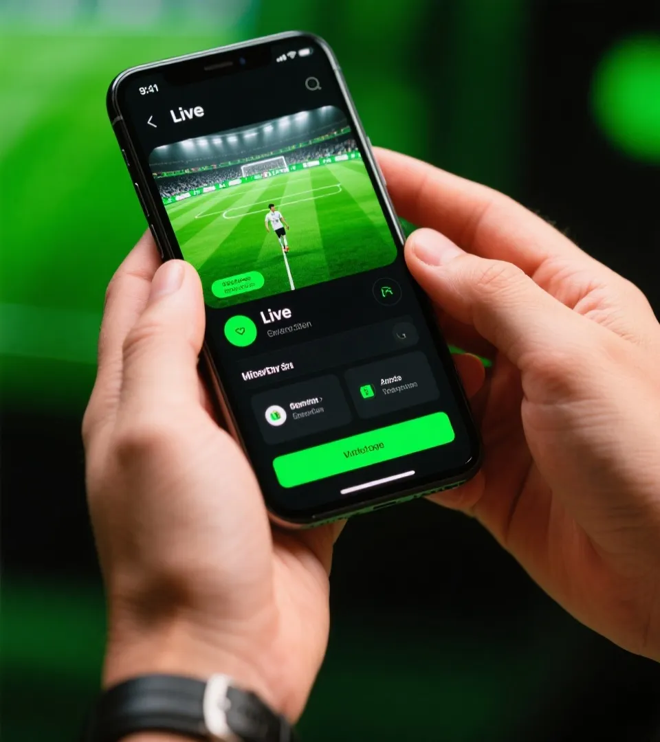 手機觀看足球直播示意圖