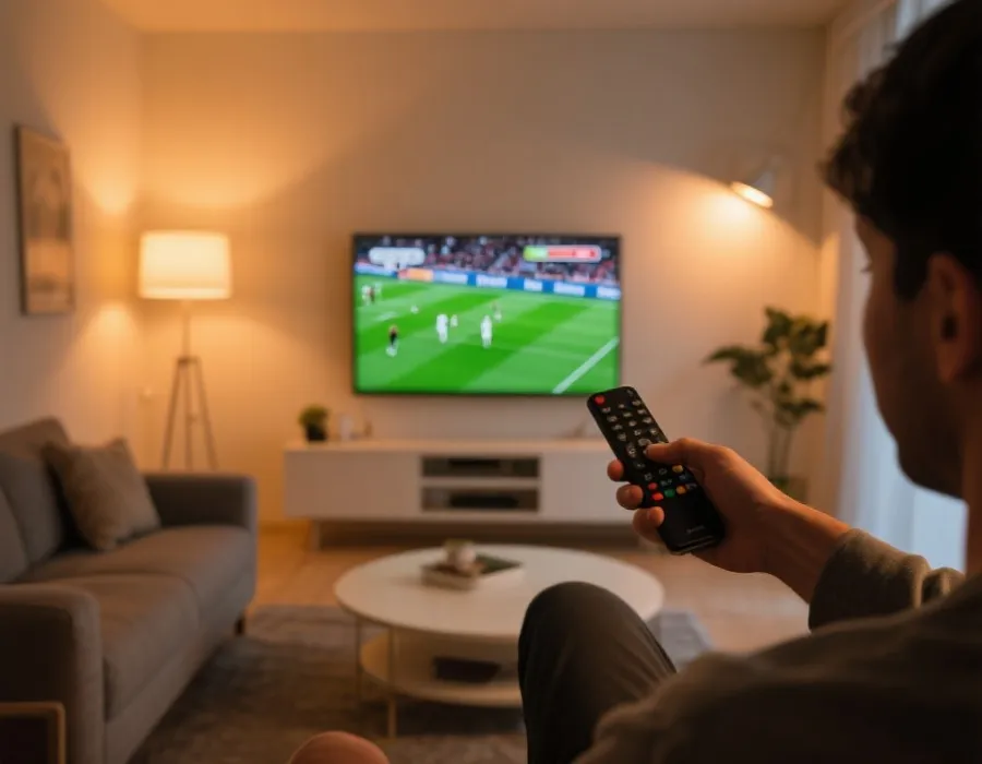 投放到電視觀看示意圖