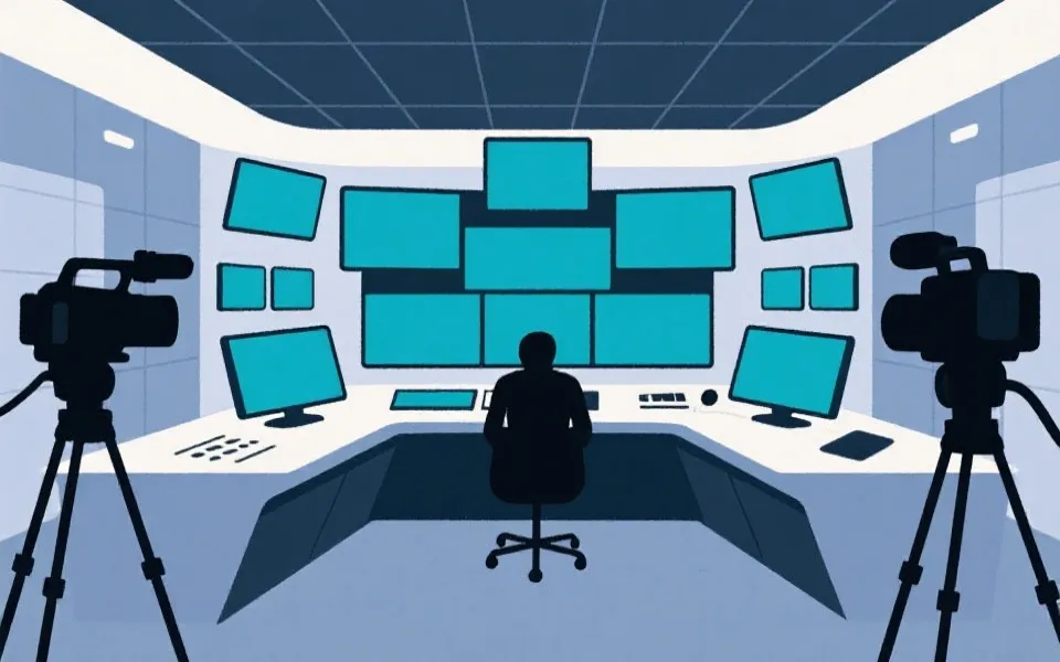 轉播平台與訊號分發示意圖