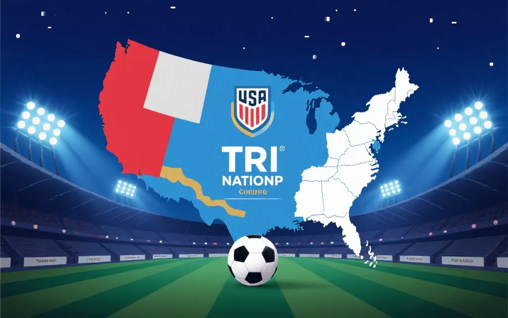 北美三国联办世界杯的城市与球场氛围概念图